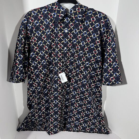 Maus & Hoffman Other - Maus & Hoffman Nautical Buoy Boating Short Sleeve Button Up Shirt Men's XL NWT!